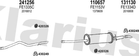 Klarius 362582E - Sistem de esapament aaoparts.ro