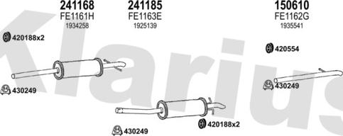 Klarius 362638E - Sistem de esapament aaoparts.ro