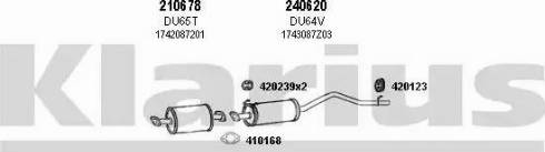 Klarius 300087E - Sistem de esapament aaoparts.ro