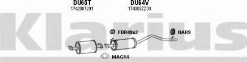 Klarius 300087U - Sistem de esapament aaoparts.ro