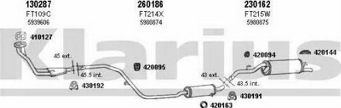 Klarius 330115E - Sistem de esapament aaoparts.ro