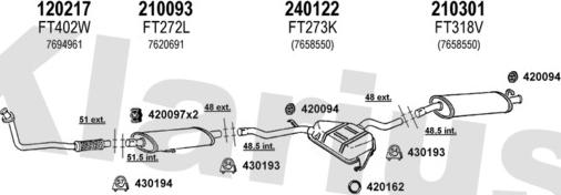 Klarius 330250E - Sistem de esapament aaoparts.ro