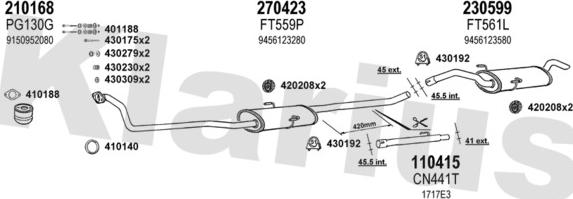 Klarius 330781E - Sistem de esapament aaoparts.ro