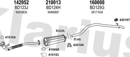 Klarius 290018E - Sistem de esapament aaoparts.ro