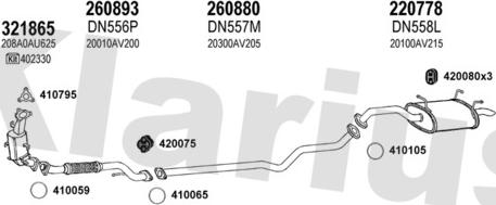 Klarius 270444E - Sistem de esapament aaoparts.ro
