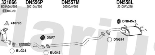 Klarius 270444U - Sistem de esapament aaoparts.ro