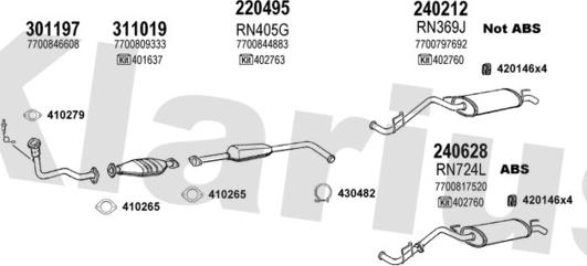 Klarius 720669E - Sistem de esapament aaoparts.ro