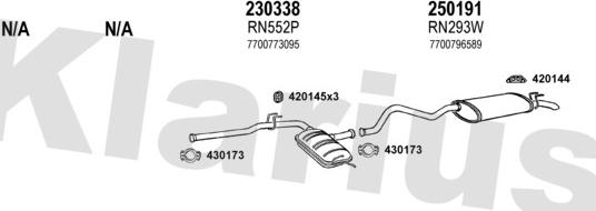 Klarius 720363E - Sistem de esapament aaoparts.ro