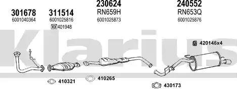 Klarius 720737E - Sistem de esapament aaoparts.ro