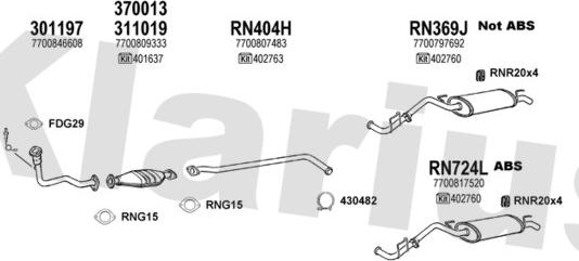 Klarius 720771U - Sistem de esapament aaoparts.ro