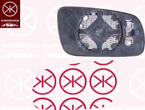 Klokkerholm 95391063 - Sticla oglinda, oglinda retrovizoare exterioara aaoparts.ro