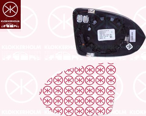 Klokkerholm 95311063A1 - Sticla oglinda, oglinda retrovizoare exterioara aaoparts.ro