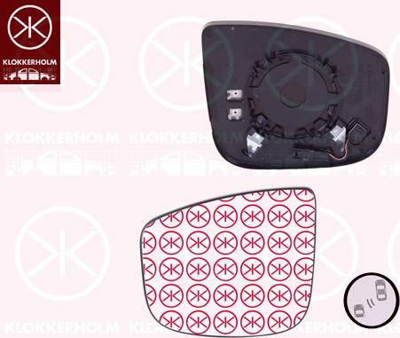 Klokkerholm 05541064 - Sticla oglinda, oglinda retrovizoare exterioara aaoparts.ro