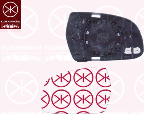 Klokkerholm 00291063 - Sticla oglinda, oglinda retrovizoare exterioara aaoparts.ro