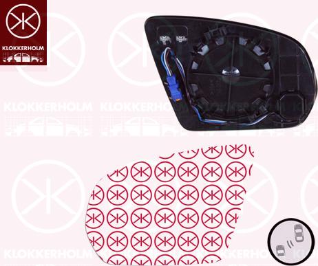 Klokkerholm 35101063 - Sticla oglinda, oglinda retrovizoare exterioara aaoparts.ro