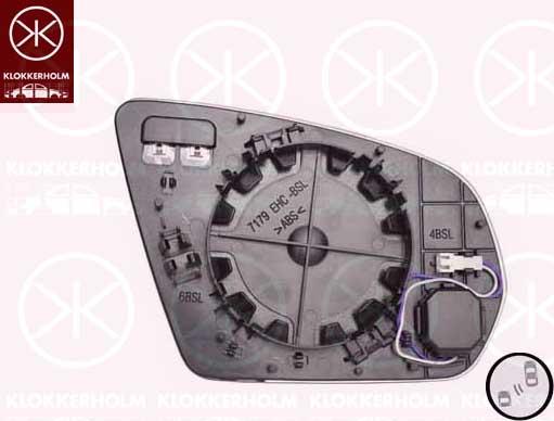 Klokkerholm 35301063 - Sticla oglinda, oglinda retrovizoare exterioara aaoparts.ro