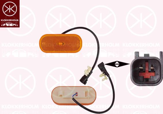 Klokkerholm 25120910 - Lampa laterala aaoparts.ro