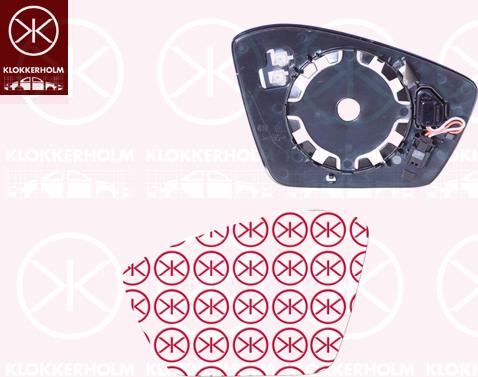 Klokkerholm 75271064 - Sticla oglinda, oglinda retrovizoare exterioara aaoparts.ro
