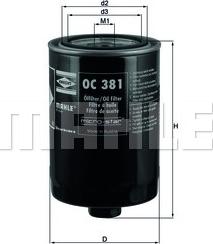MAHLE OC 381 - Filtru ulei aaoparts.ro