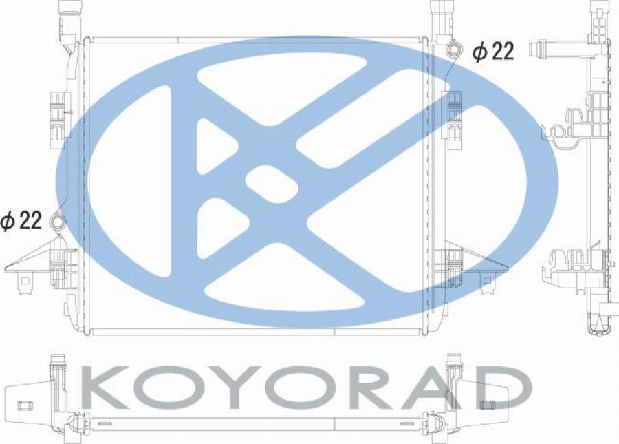 KOYORAD PL443976 - Radiator, racire motor aaoparts.ro