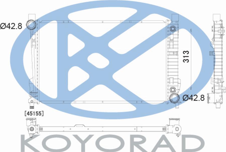 KOYORAD PL412919R - Radiator, racire motor aaoparts.ro