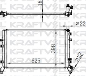 KRAFTVOLL GERMANY 08040080 - Radiator, racire motor aaoparts.ro