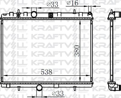 KRAFTVOLL GERMANY 08040024 - Radiator, racire motor aaoparts.ro