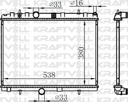 KRAFTVOLL GERMANY 08040025 - Radiator, racire motor aaoparts.ro