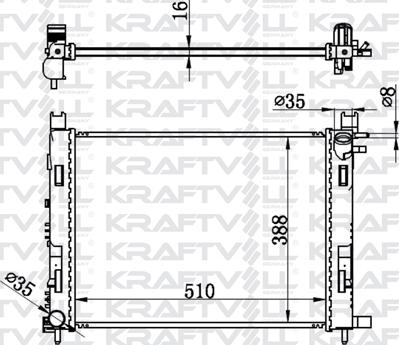 KRAFTVOLL GERMANY 08040028 - Radiator, racire motor aaoparts.ro