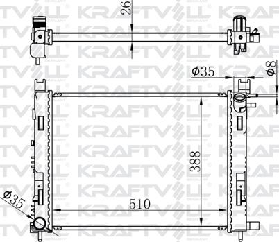 KRAFTVOLL GERMANY 08040027 - Radiator, racire motor aaoparts.ro