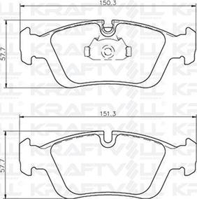 KRAFTVOLL GERMANY 07010110 - Set placute frana,frana disc aaoparts.ro