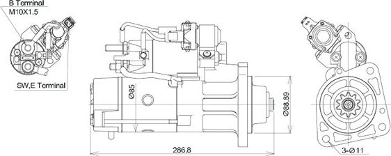 KUTNAK AUTOMOTIVE 723512/M - Starter aaoparts.ro