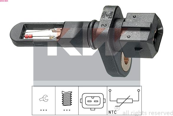 KW 494 001 - Senzor,temperatura aer admisie aaoparts.ro