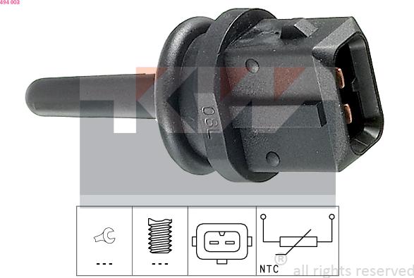 KW 494 003 - Senzor,temperatura aer admisie aaoparts.ro