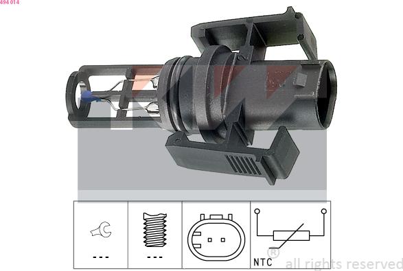 KW 494 014 - Senzor,temperatura aer admisie aaoparts.ro