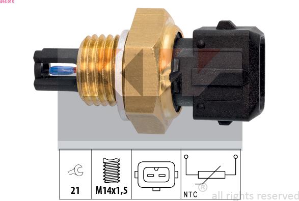 KW 494 015 - Senzor,temperatura aer admisie aaoparts.ro