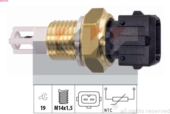 KW 494 016 - Senzor,temperatura aer admisie aaoparts.ro
