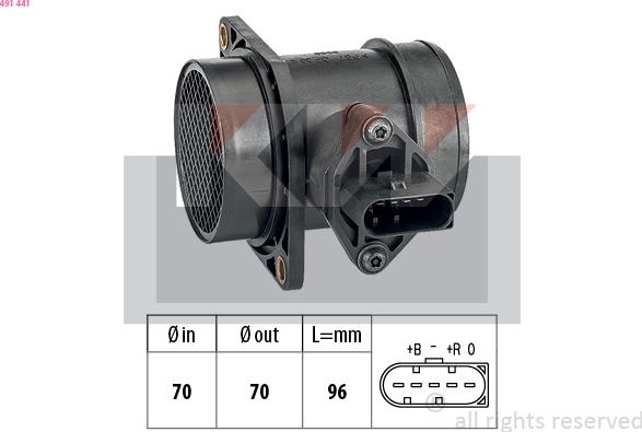 KW 491 441 - Senzor debit aer aaoparts.ro