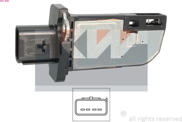 KW 491 408 - Senzor debit aer aaoparts.ro