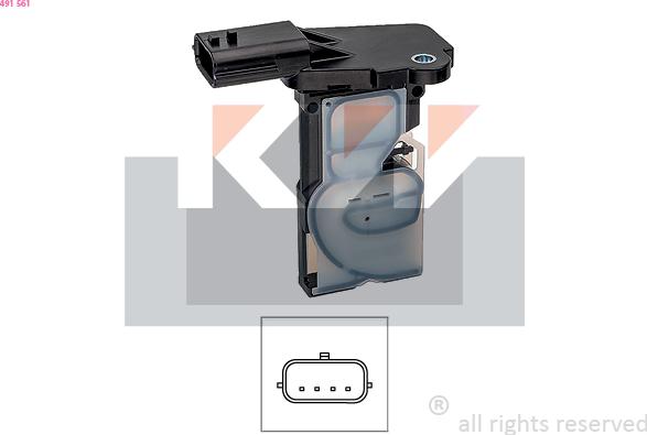 KW 491 561 - Senzor debit aer aaoparts.ro