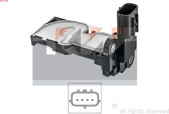 KW 491 562 - Senzor debit aer aaoparts.ro