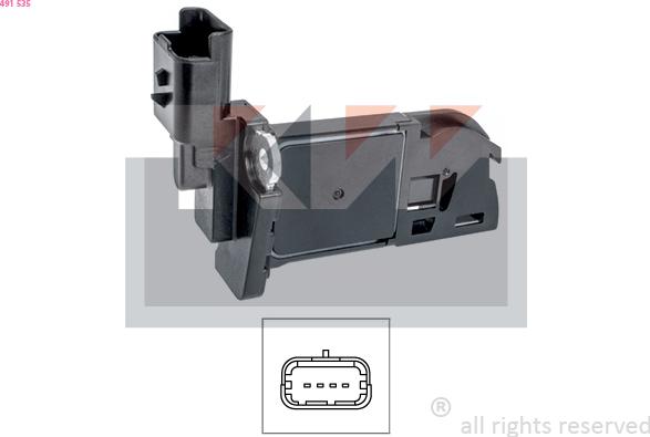 KW 491 535 - Senzor debit aer aaoparts.ro