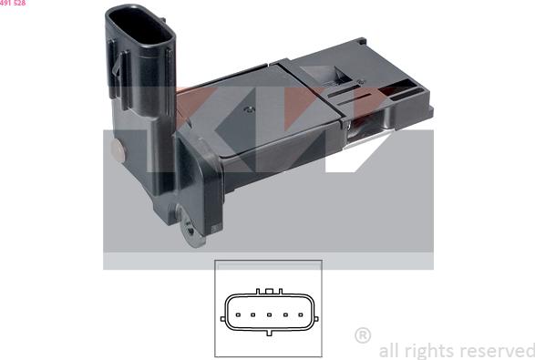KW 491 528 - Senzor debit aer aaoparts.ro