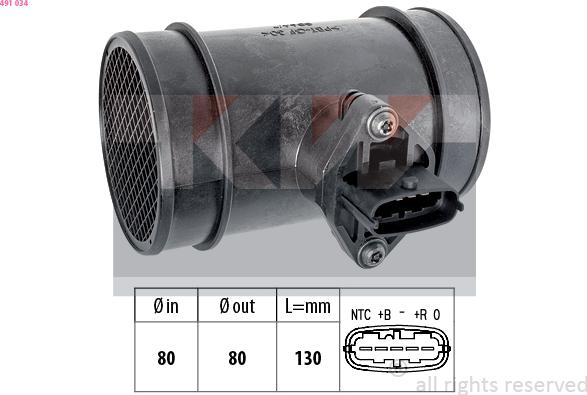KW 491 034 - Senzor debit aer aaoparts.ro