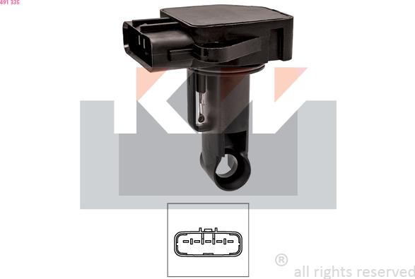 KW 491 335 - Senzor debit aer aaoparts.ro