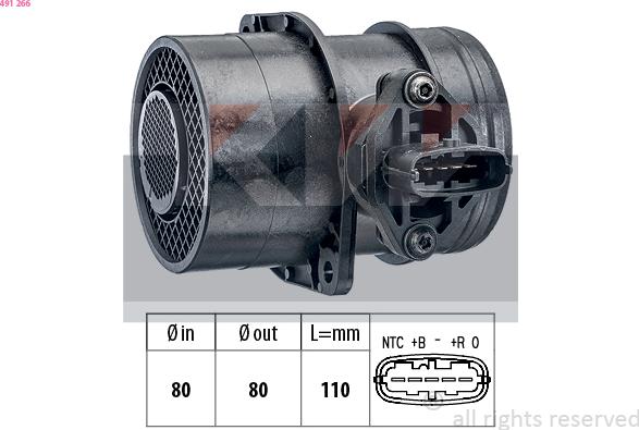 KW 491 266 - Senzor debit aer aaoparts.ro
