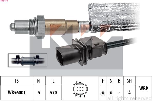 KW 498 410 - Sonda Lambda aaoparts.ro