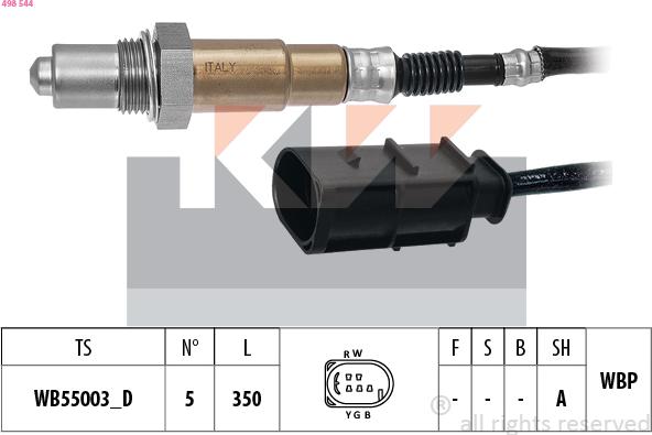 KW 498 544 - Sonda Lambda aaoparts.ro