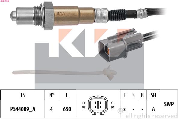 KW 498 550 - Sonda Lambda aaoparts.ro
