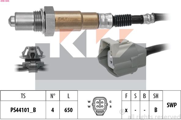 KW 498 566 - Sonda Lambda aaoparts.ro